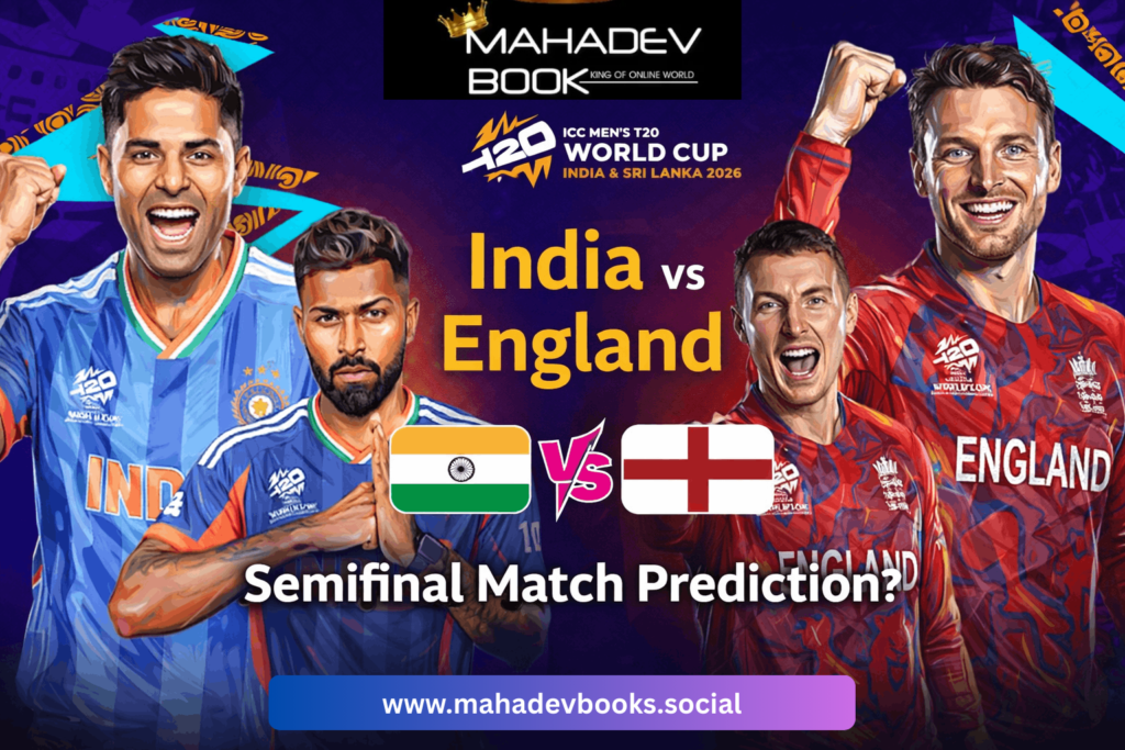 Mahadev Book India vs England Semifinal Match Prediction – Who Will Reach the Final Today?